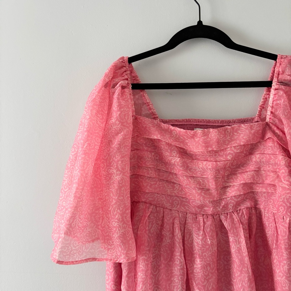 Abercrombie & Fitch Emerson Angel Sleeve Mini Dress Lined Flowy Lightweight - Picture 3 of 5